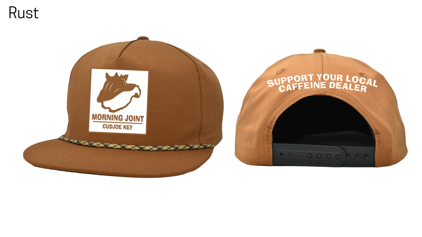 6-Panel Flat Brim Patch Hats - Morning Joint