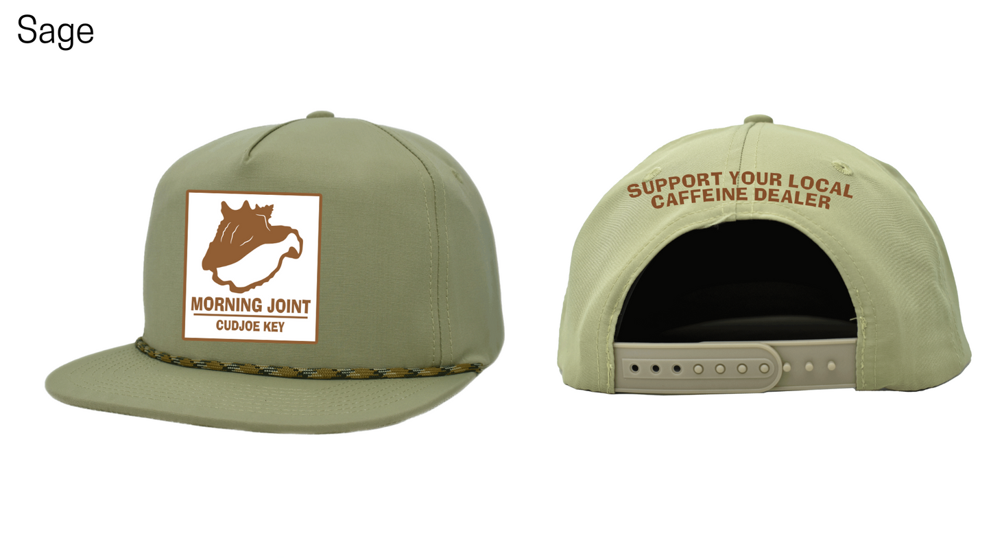 6-Panel Flat Brim Patch Hats - Morning Joint