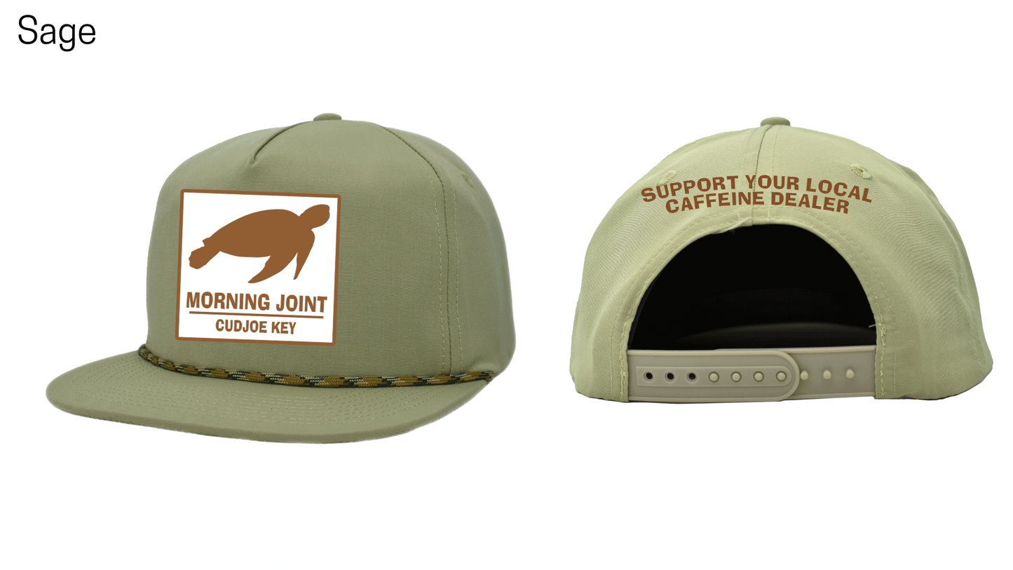 6-Panel Flat Brim Patch Hats - Morning Joint